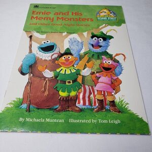 Vintage 90s Sesame Street Ernie & His Merry Monsters PB Book Childrens